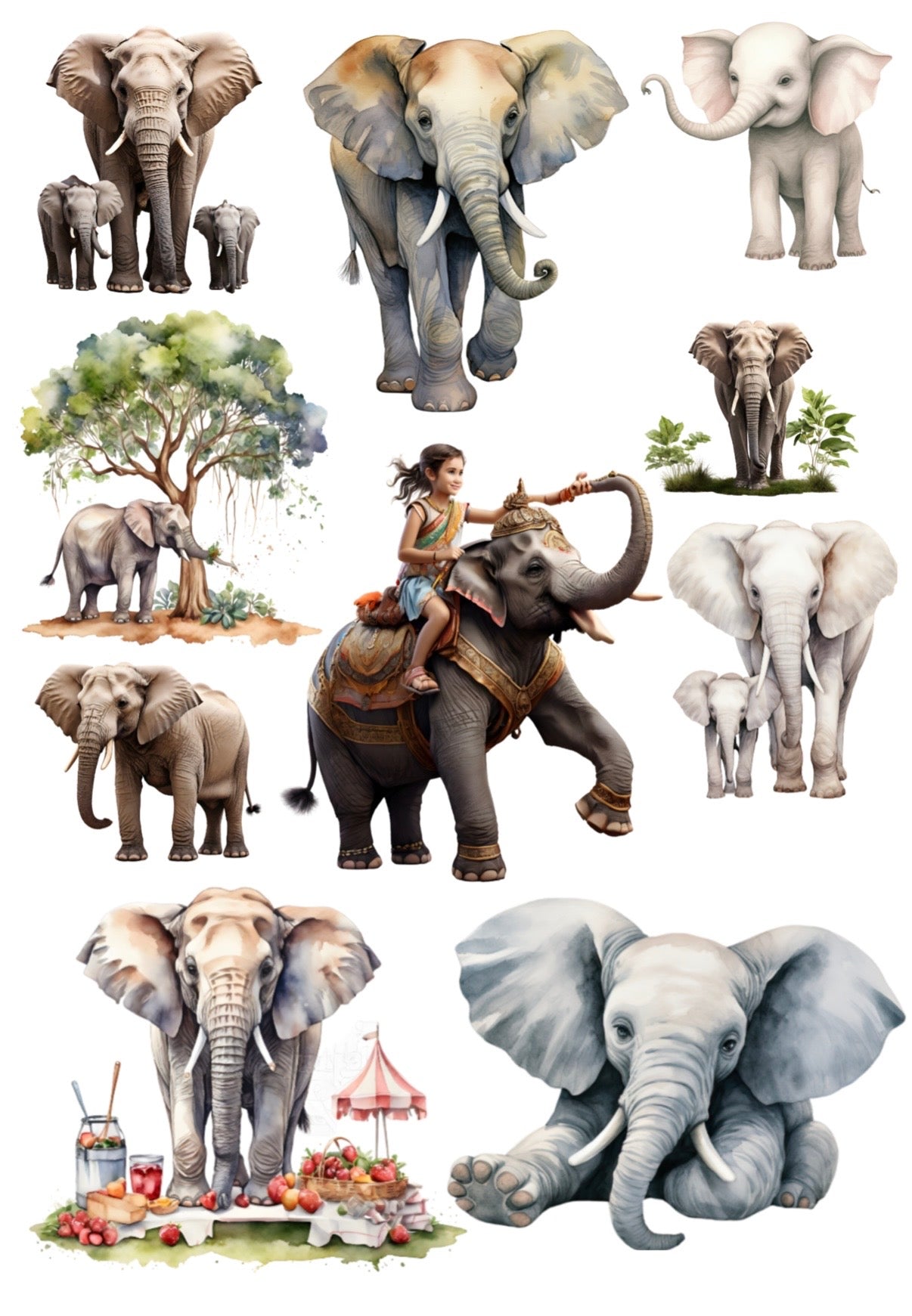 Elephant, Horse