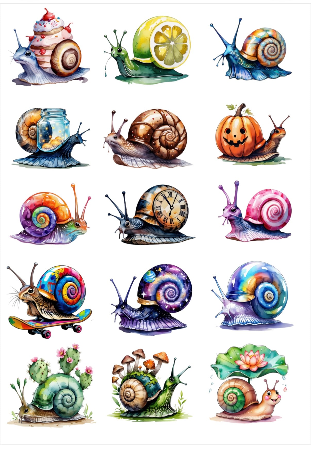 Fantasy snails, mushrooms