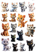 Set of 9 Variety Precut PET Stickers for Journaling, Phone Case Decor & ATC Cards