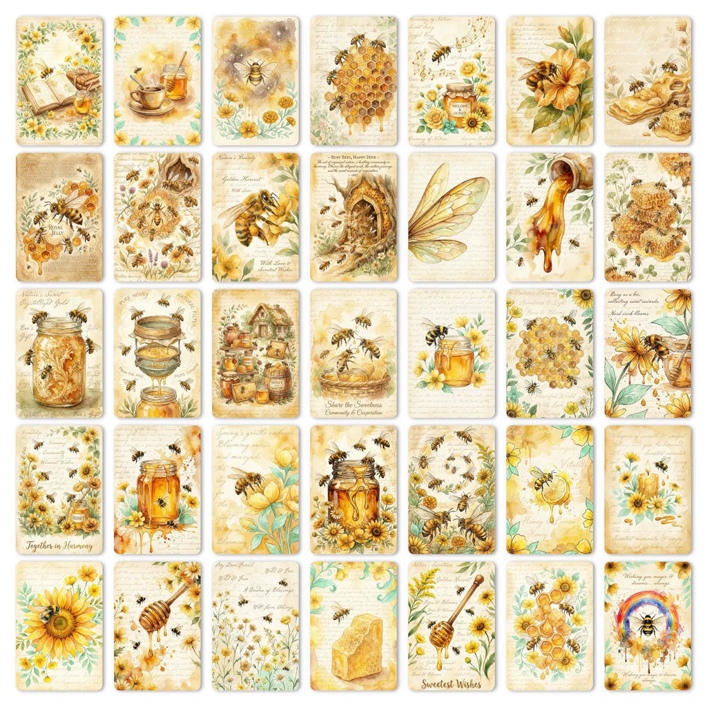 [36 pcs] Vintage Bees ATC card