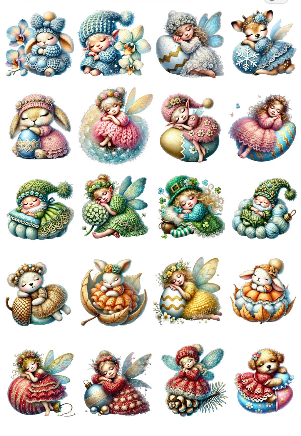Set of 10 Gorgeous Precut PET Stickers for Journaling, Phone Case Decor & ATC Cards