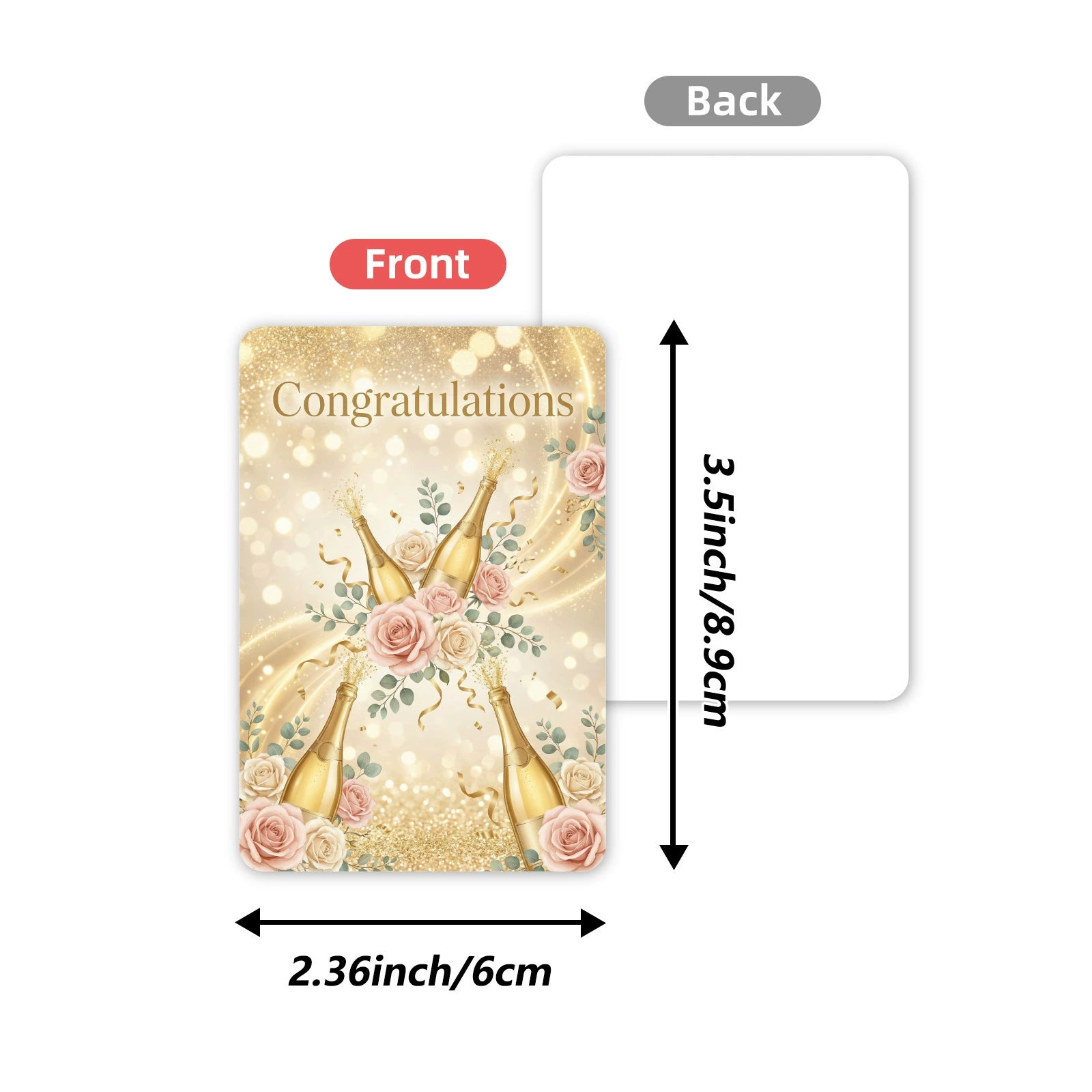 [36 pcs] Champagne Congratulations ATC cards