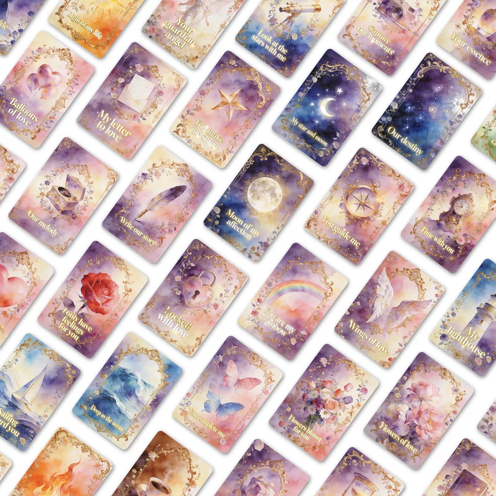 [36 pcs] Romantic Love ATC cards