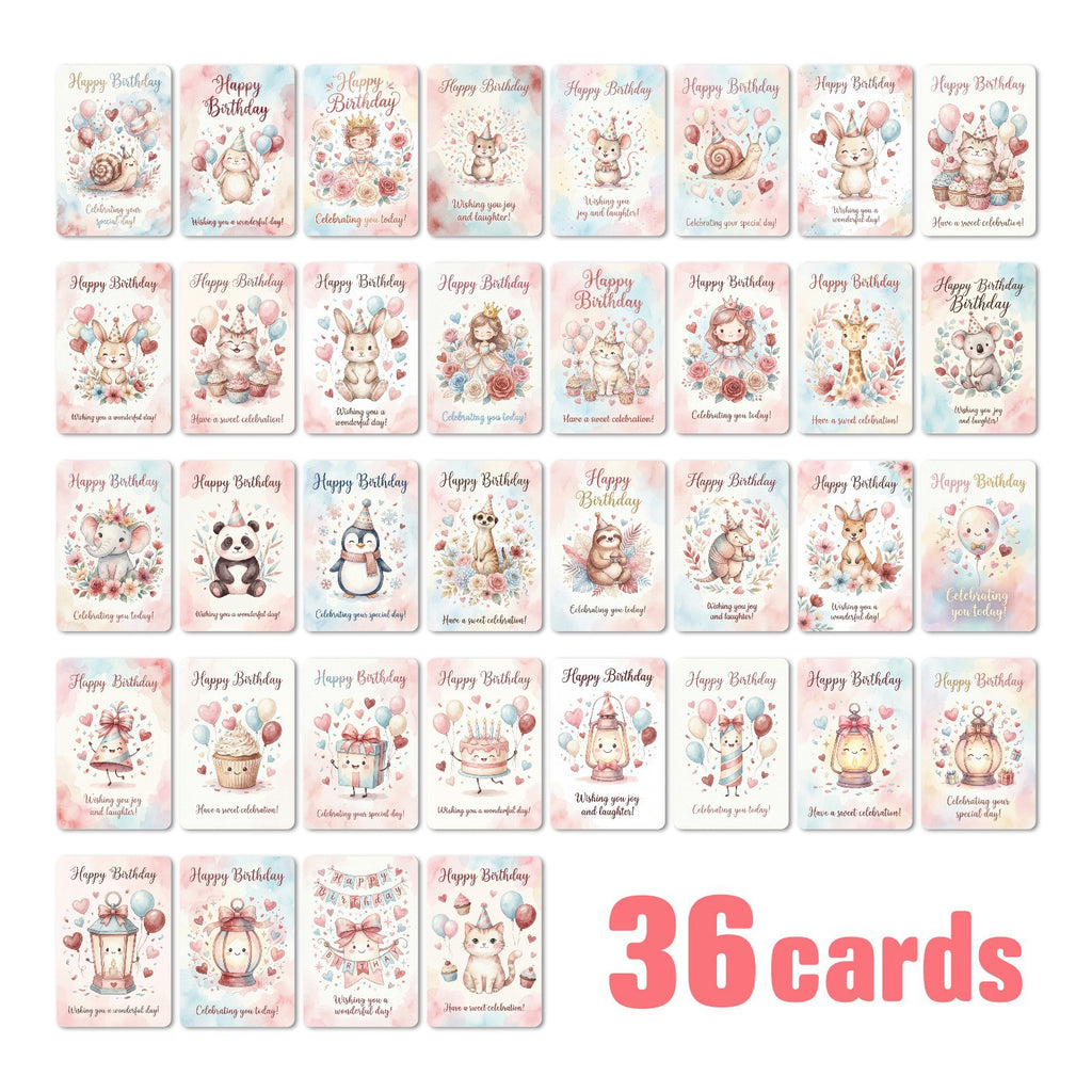 [36 pcs] Cute Birthday Wishes ATC cards
