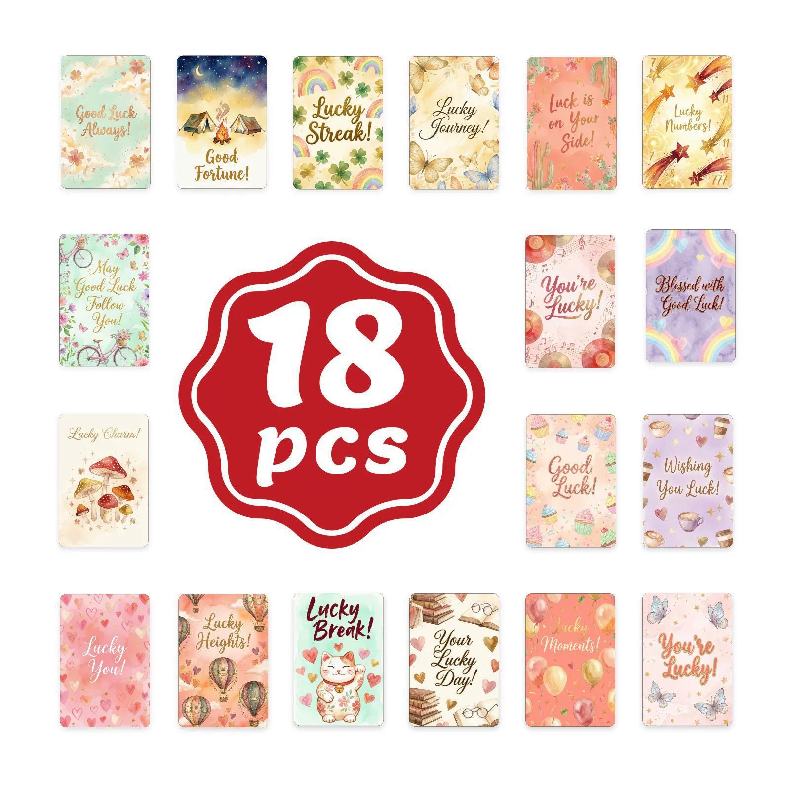 [18 pcs] Luck ATC cards