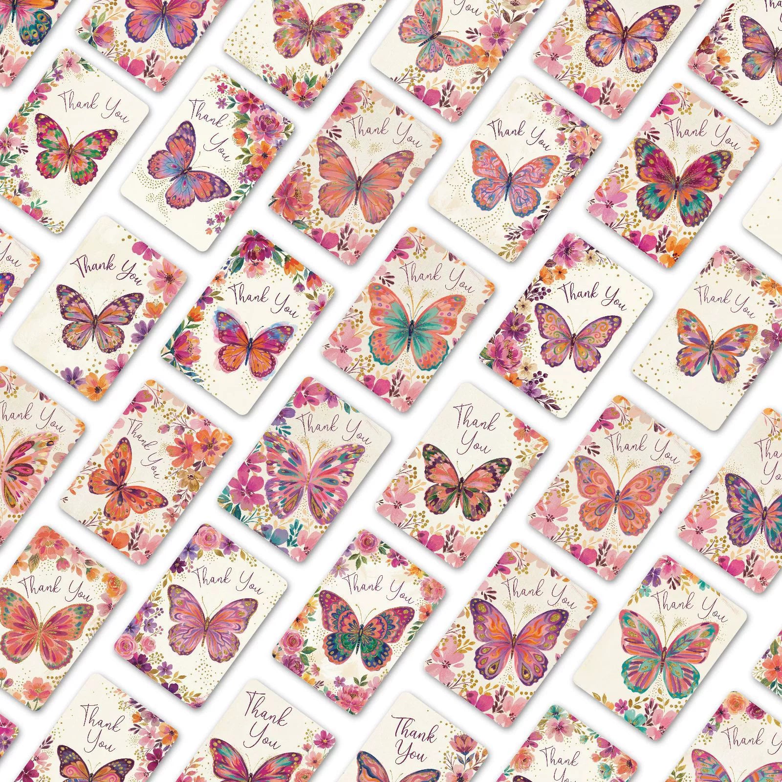 [36 pcs] Butterfly Thanks Card ATC cards
