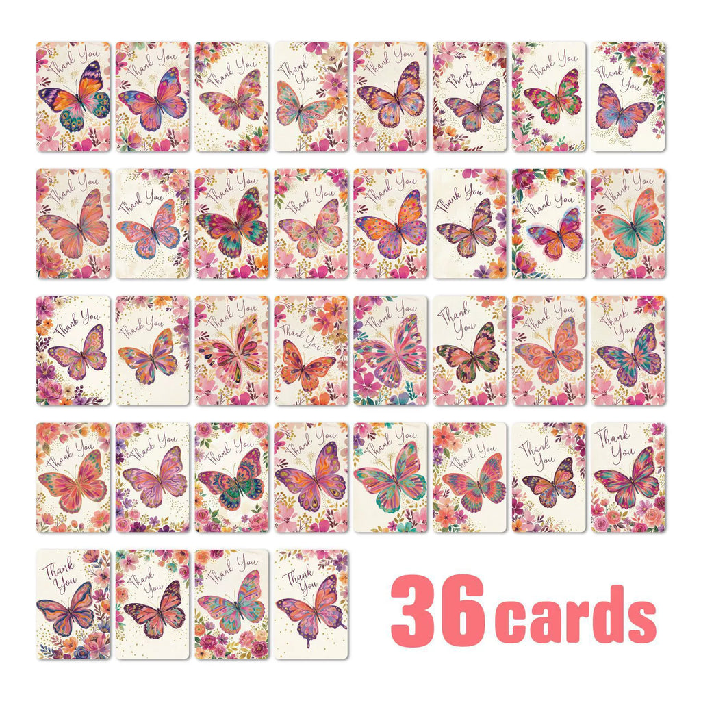 [36 pcs] Butterfly Thanks Card ATC cards