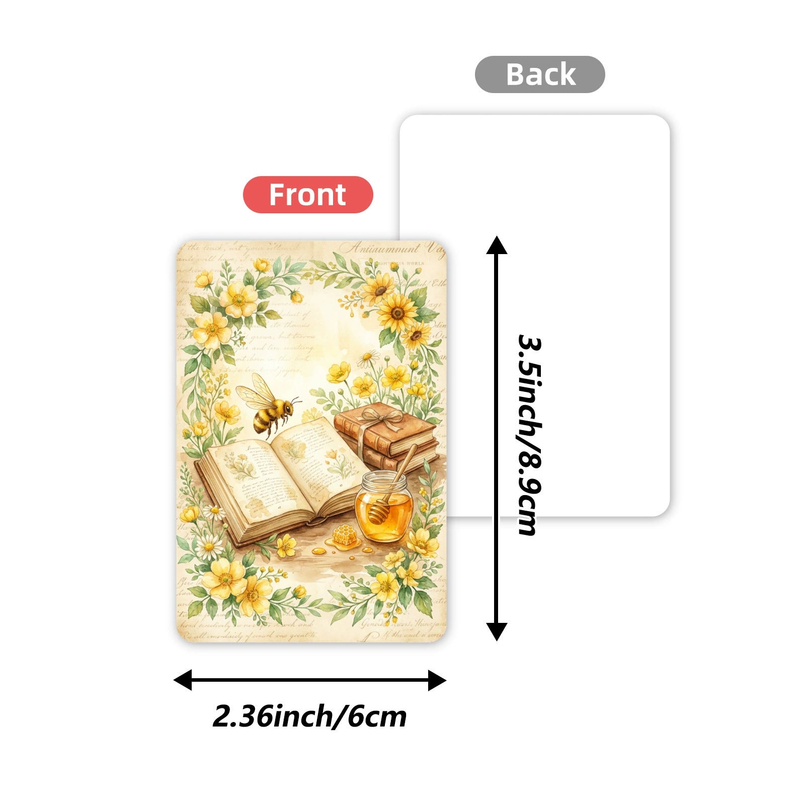 [36 pcs] Vintage Bees ATC card