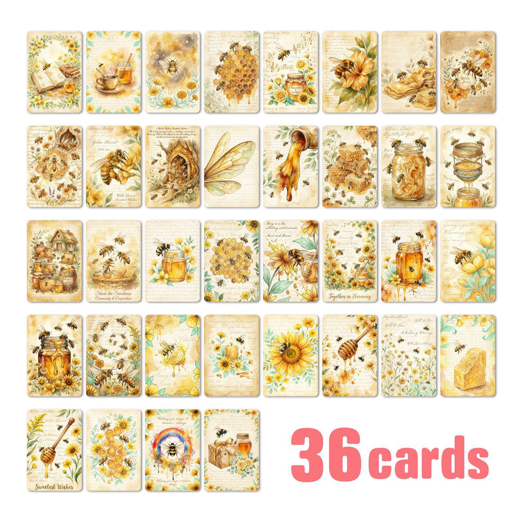 [36 pcs] Vintage Bees ATC card