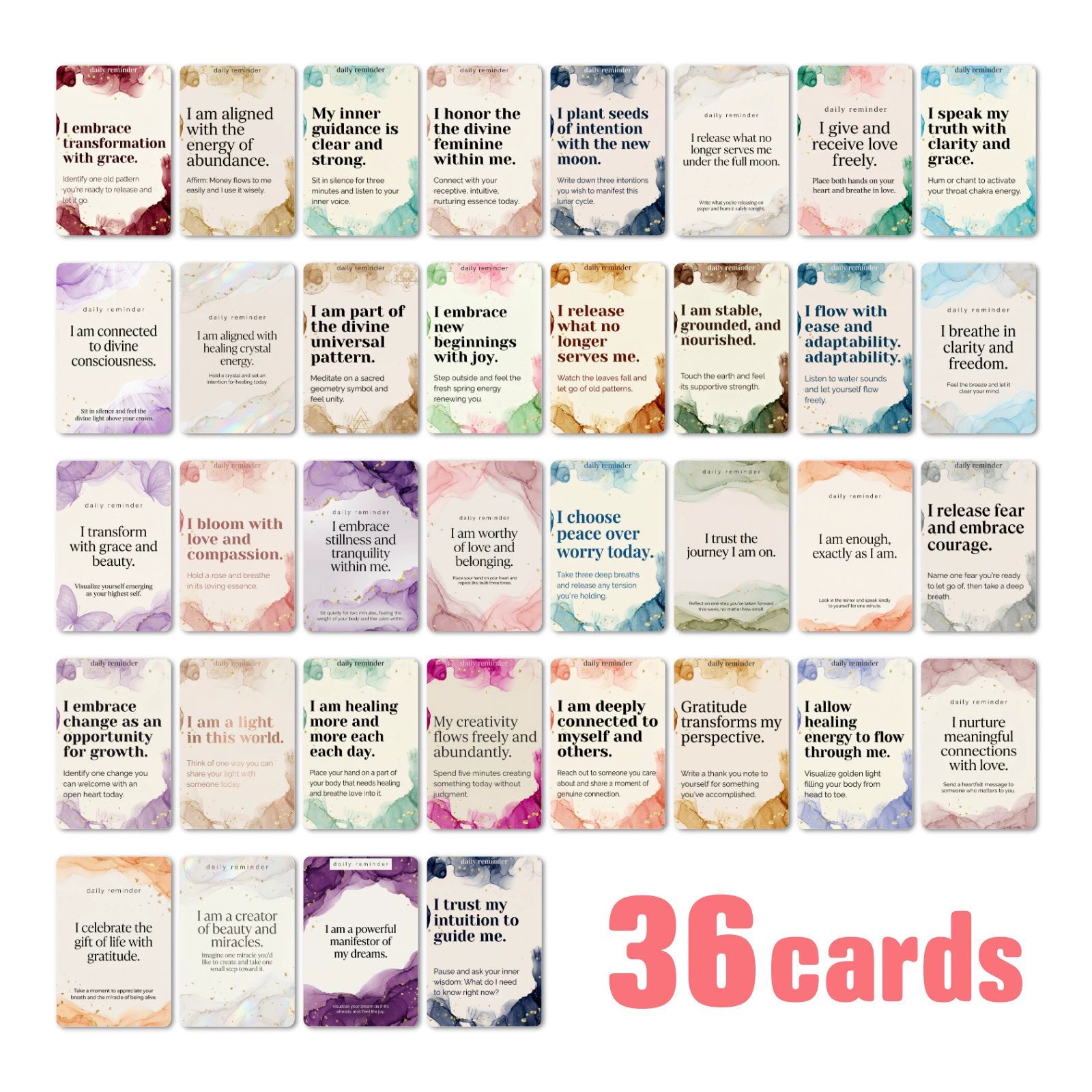 [36 pcs]  Inspirational ATC cards