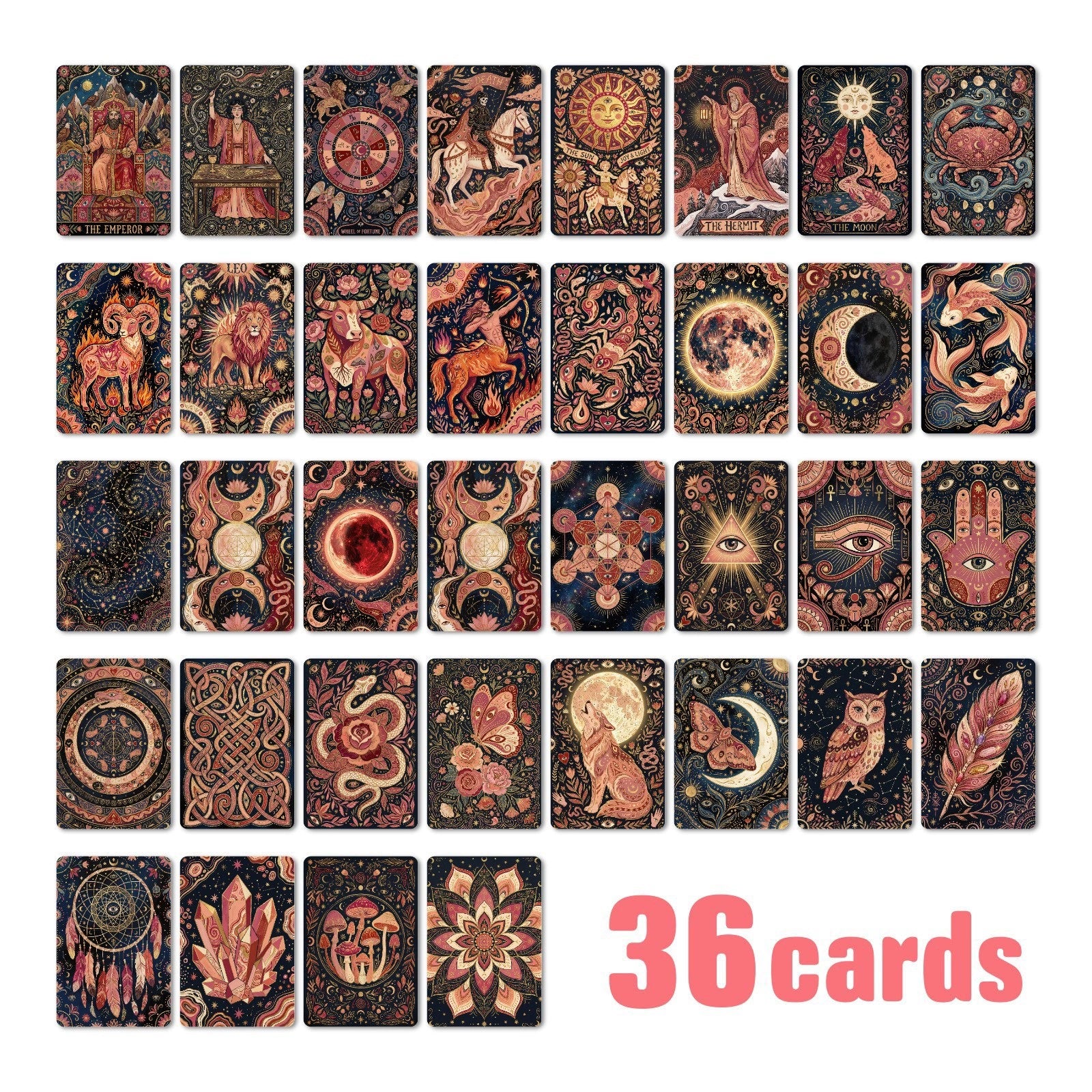 [36 pcs] Tarot Style ATC cards