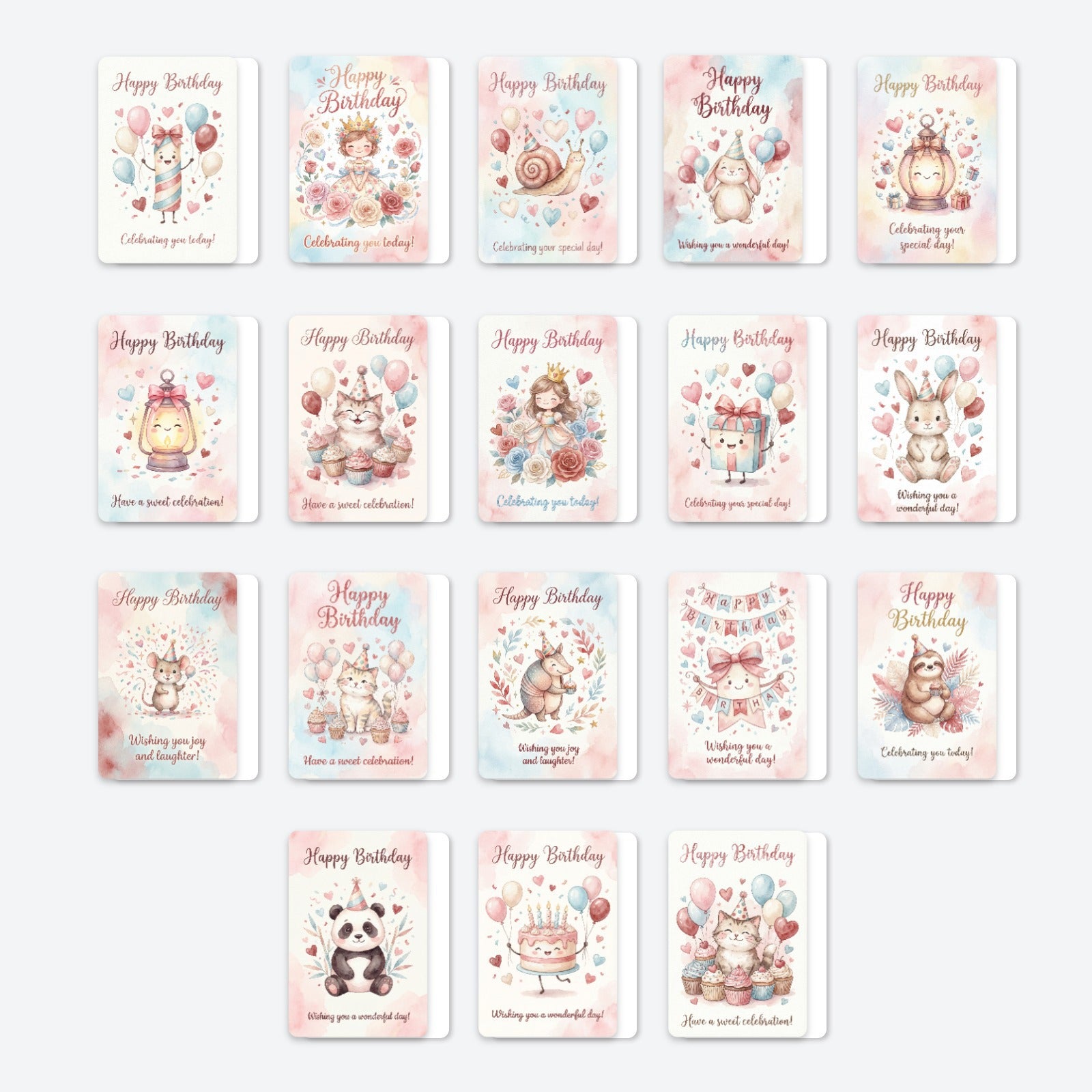 [36 pcs] Cute Birthday Wishes ATC cards