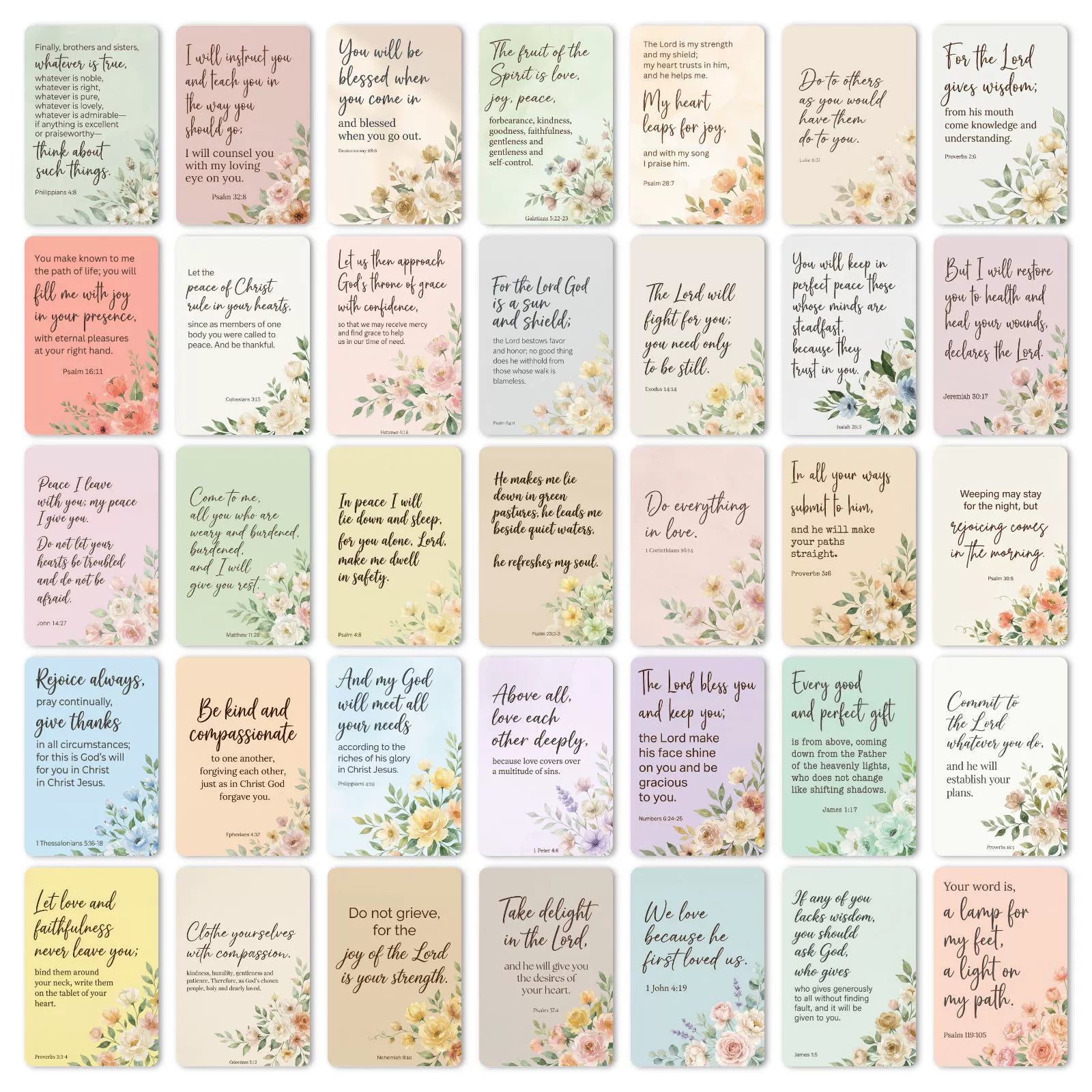 [36 pcs] Gentle handwriting ATC cards