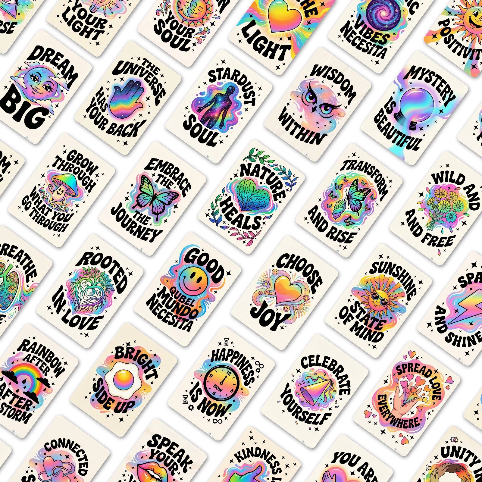 [36 pcs] Rainbow Energy ATC cards