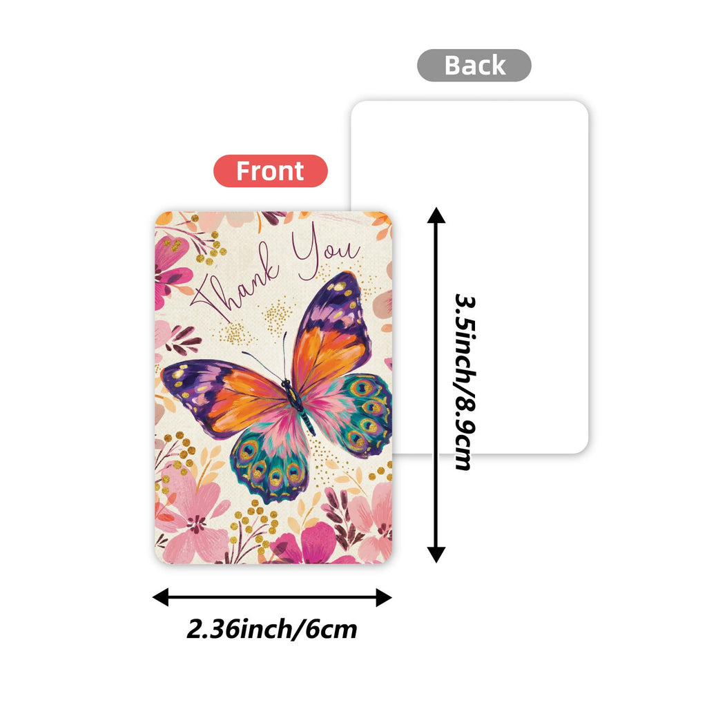 [36 pcs] Butterfly Thanks Card ATC cards