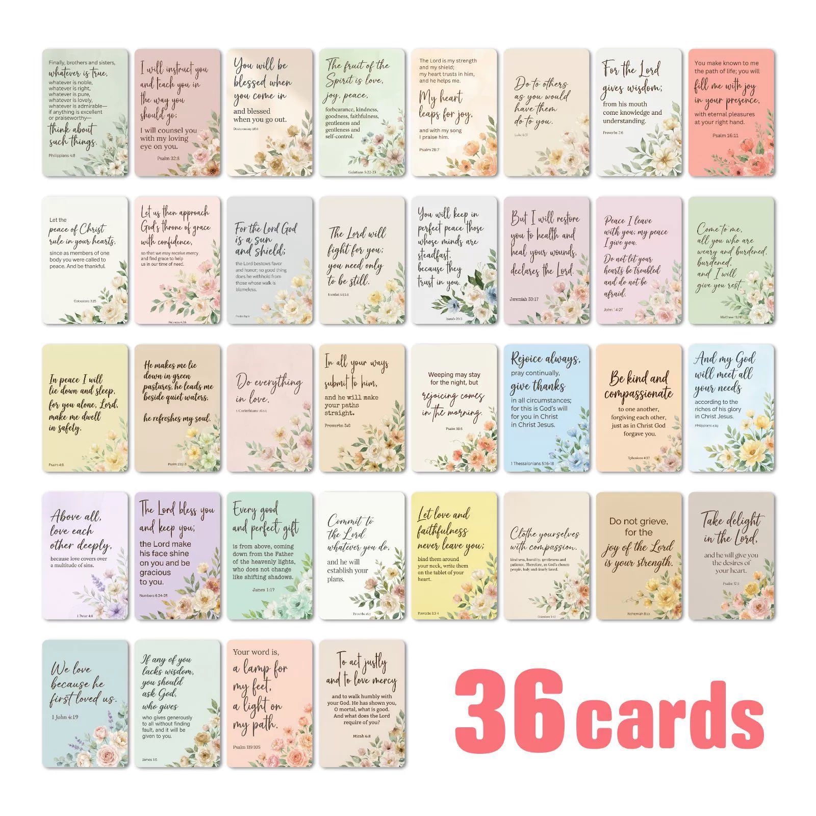 [36 pcs] Gentle handwriting ATC cards