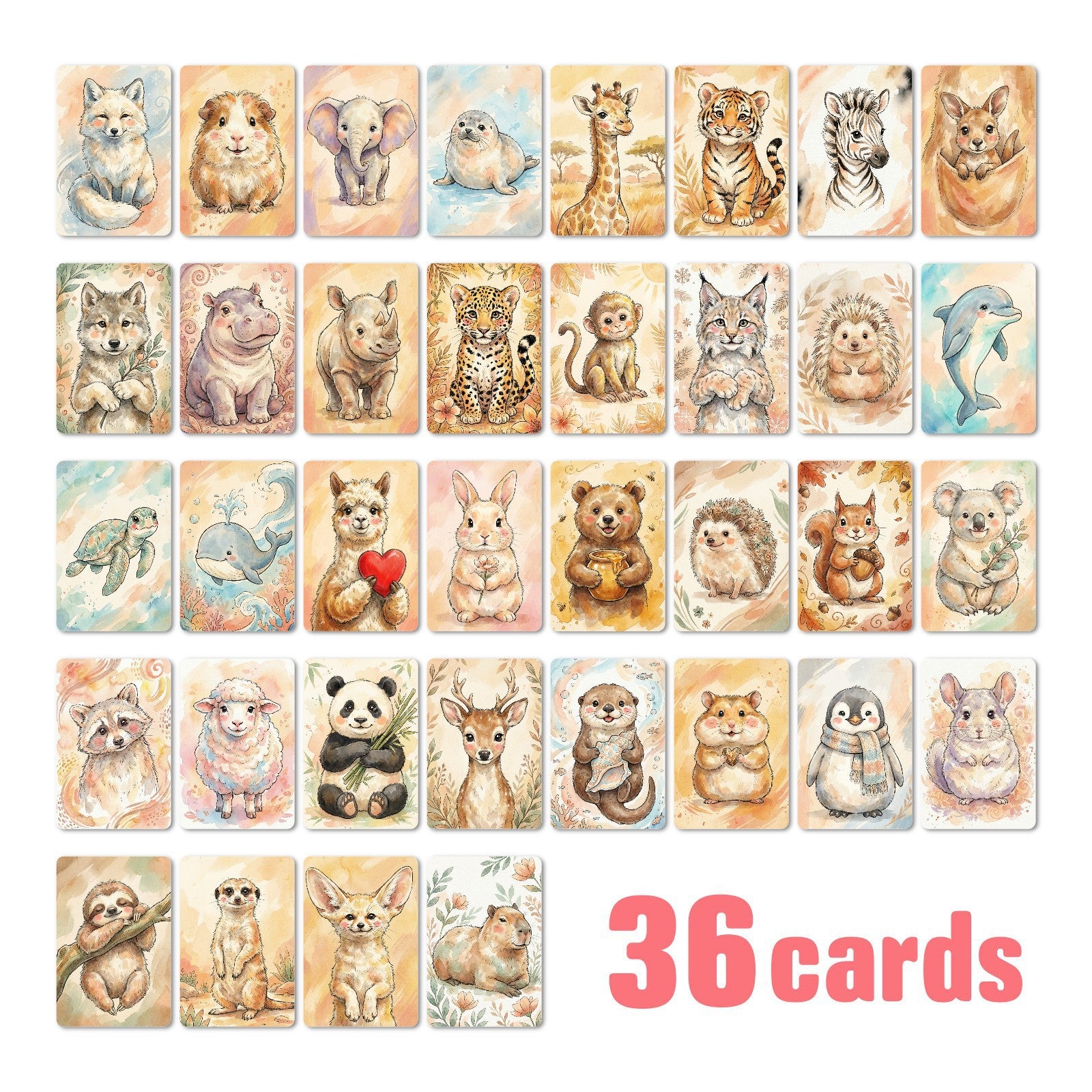 [36 pcs] Healing animals ATC cards