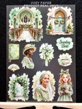 Soft Sunday Chapel Vibe | 5.8" x 8.3" Aesthetic Matte PET Sticker Sheet for Journaling, Scrapbooking & ATC Cards