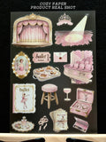 Pink Ballet Dreamland | 5.8" x 8.3" Aesthetic Matte PET Sticker Sheet for Journaling, Scrapbooking & ATC Cards