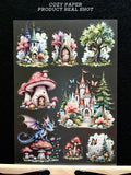 Enchanted Fairy Kingdom | 5.8" x 8.3" Aesthetic Matte PET Sticker Sheet for Journaling, Scrapbooking & ATC Cards