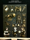 Dark Steampunk Gothic | 5.8" x 8.3" Aesthetic Matte PET Sticker Sheet for Journaling, Scrapbooking & ATC Cards