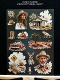 Outback Desert Wanderlust | 5.8" x 8.3" Aesthetic Matte PET Sticker Sheet for Journaling, Scrapbooking & ATC Cards