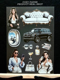 Lux Girl Boss Lifestyle | 5.8" x 8.3" Aesthetic Matte PET Sticker Sheet for Journaling, Scrapbooking & ATC Cards