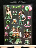 St. Paddy’s Party Vibes | 5.8" x 8.3" Aesthetic Matte PET Sticker Sheet for Journaling, Scrapbooking & ATC Cards