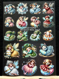 Sleepy Whimsical Babes | 5.8" x 8.3" Aesthetic Matte PET Sticker Sheet for Journaling, Scrapbooking & ATC Cards