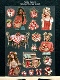 Apple Harvest Fall Vibes | 5.8" x 8.3" Aesthetic Matte PET Sticker Sheet for Journaling, Scrapbooking & ATC Cards